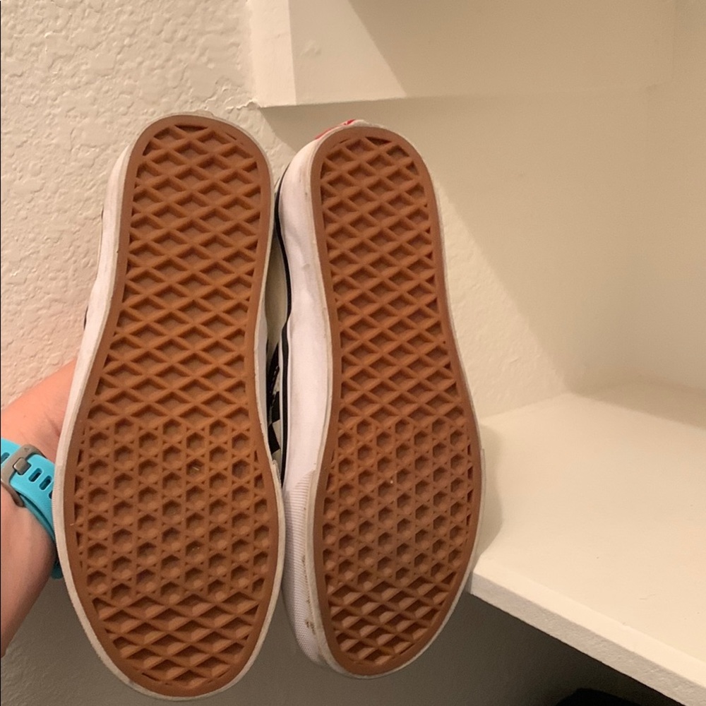 Vans Black and White Checkerboard Slip-On Sneakers - Picture 5 of 8